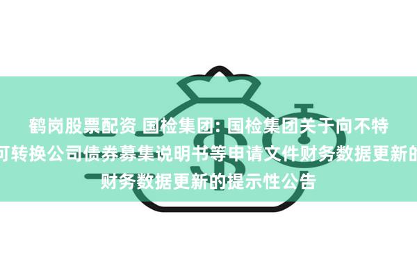 鹤岗股票配资 国检集团: 国检集团关于向不特定对象发行可转换公司债券募集说明书等申请文件财务数据更新的提示性公告